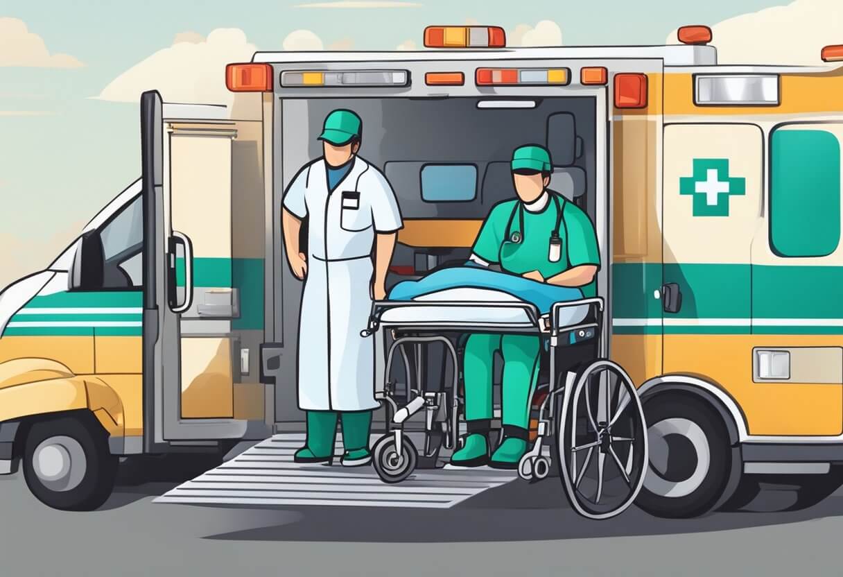 transporte de paciente em ambulancia