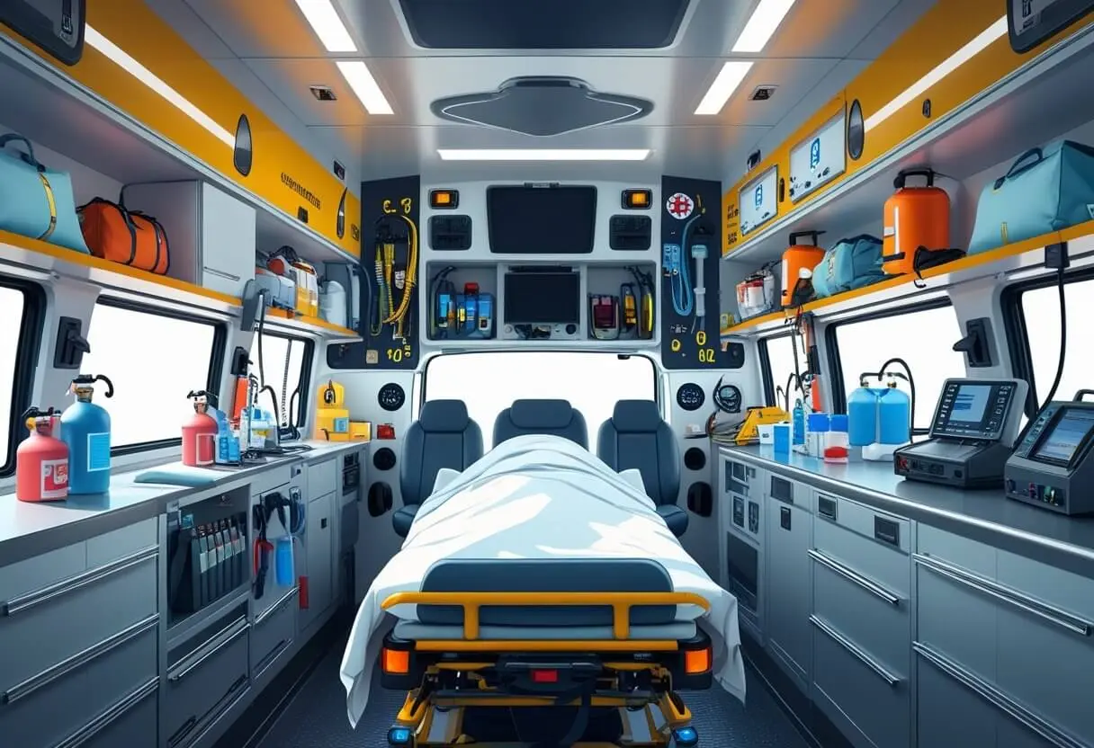 foto dentro da ambulancia