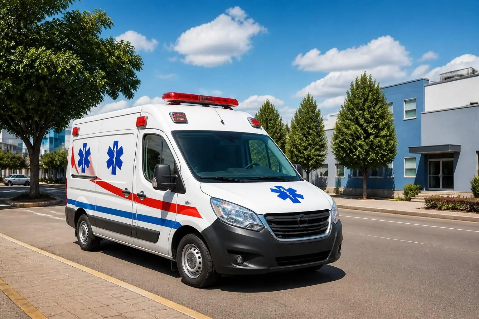 ambulancia em terra roxa